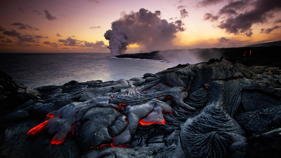 喷发中的基拉韦厄 、夏威夷火山国家公园