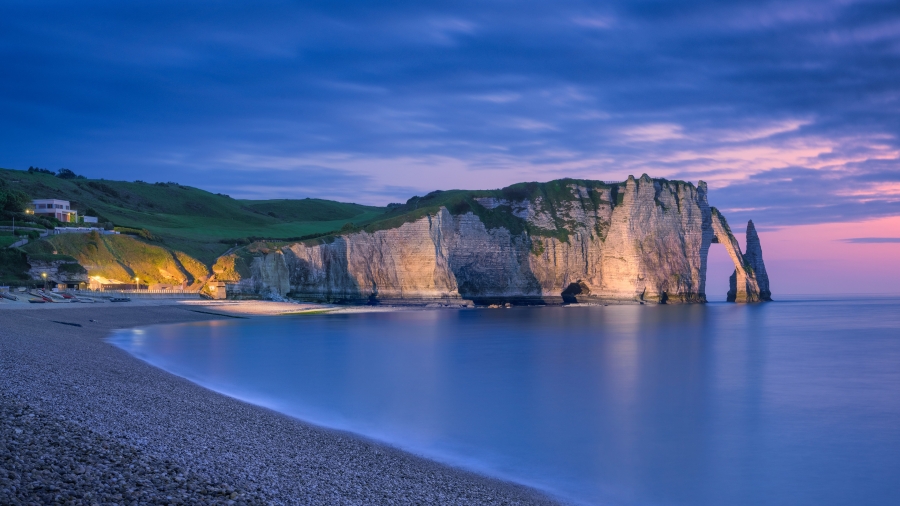 埃特尔塔海岸、The chalk cliffs of étretat、 N┱or┱m┱and┱y、 France 