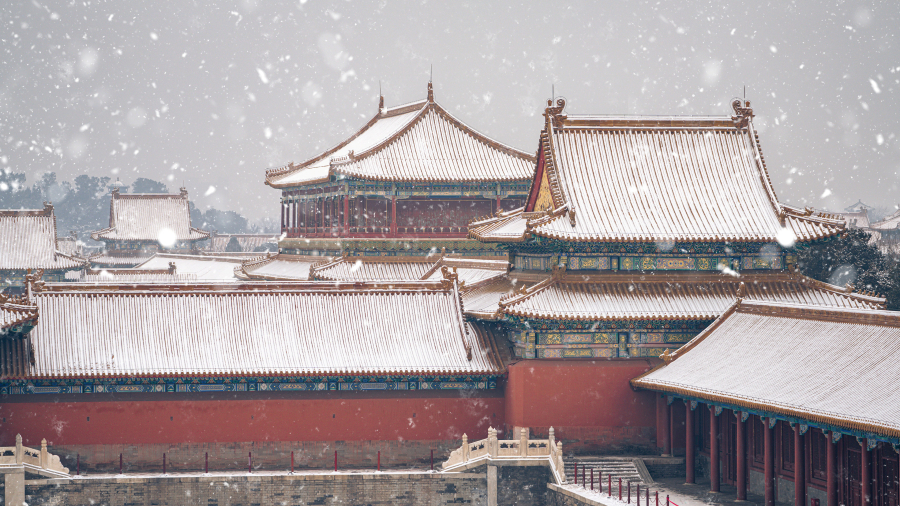 雪中的故宫,中国北京