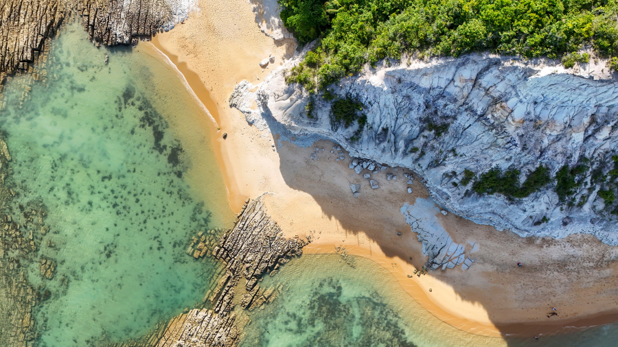 镜面海滩，塞古罗港，巴伊亚州，巴西 
